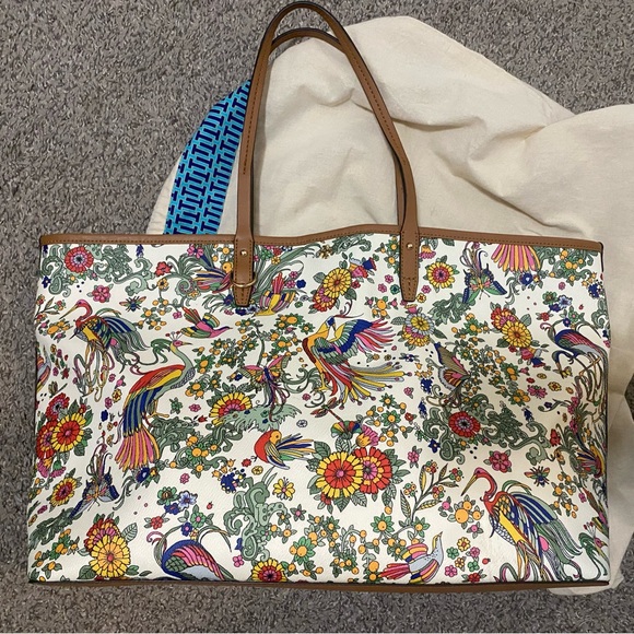 Tory Burch Handbags - New Tory Burch Promised Land Peacock Kerrington Neverfull Tote Weekender Bag